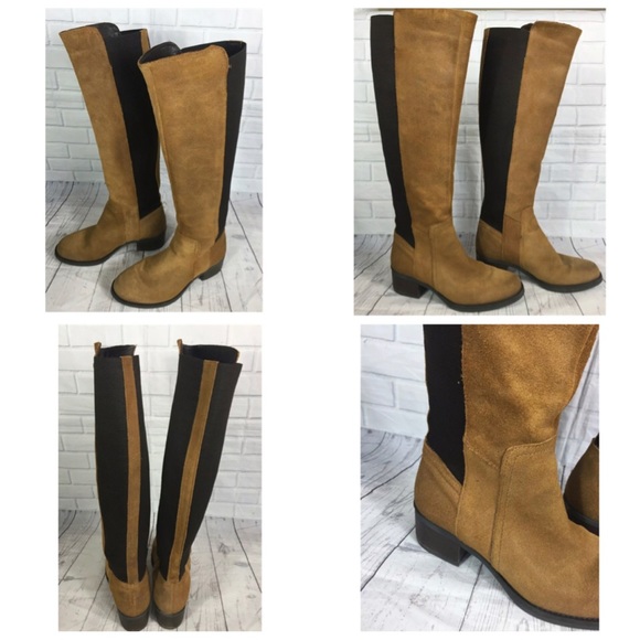 Aldo Shoes - Aldo Suede Tan Rimessa Western Riding Boots 6.5